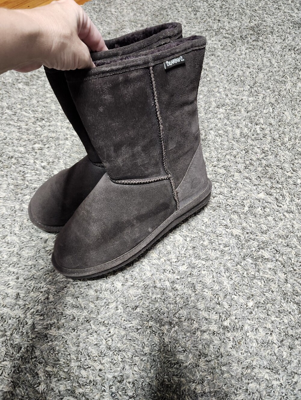 Bearpaw Women's Classic Tall Suede Boots - Dark Brown